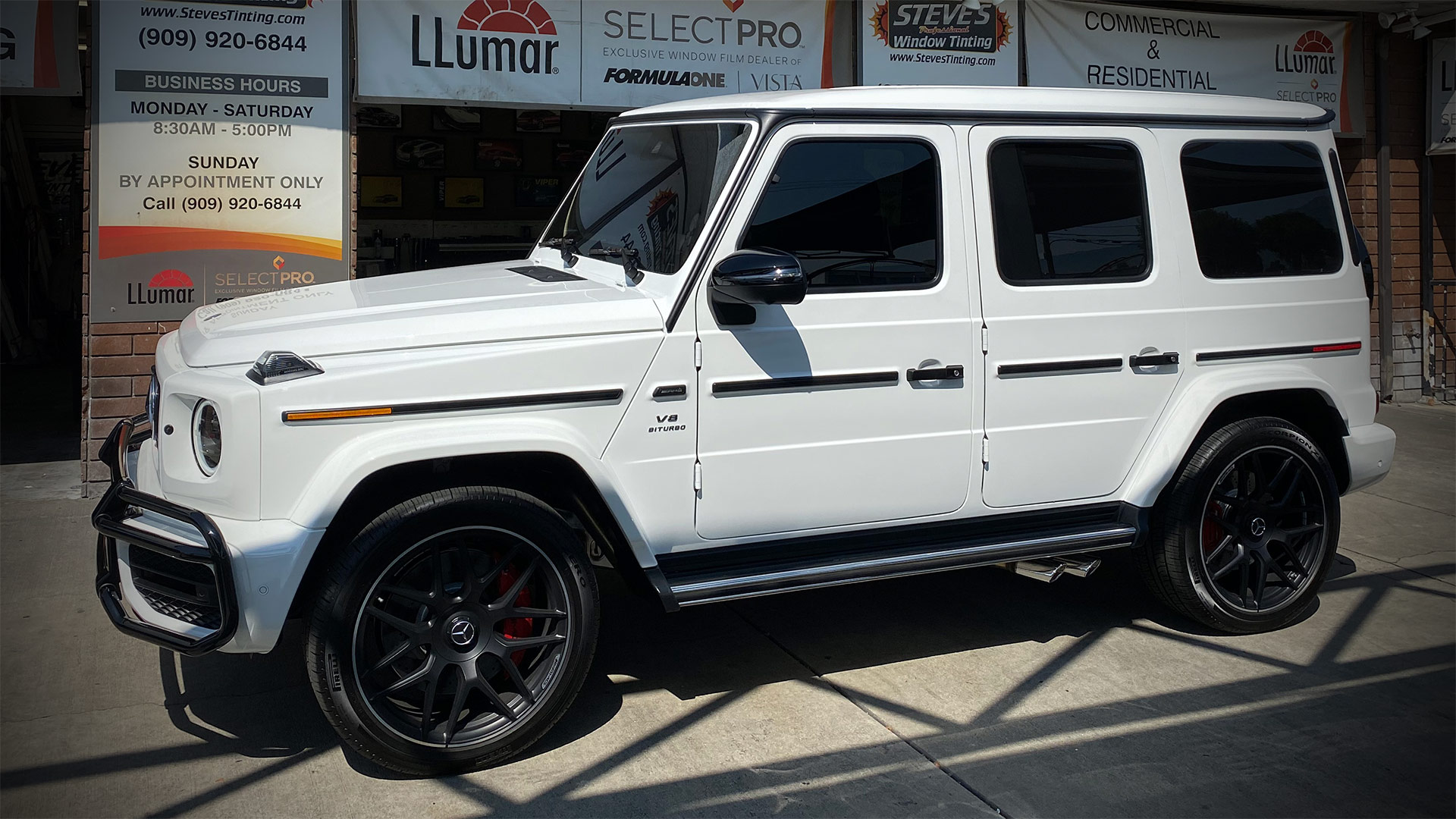 Range Rover with dark window tint